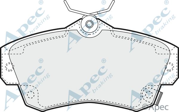 APEC BRAKING stabdžių trinkelių rinkinys, diskinis stabdys PAD1118